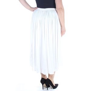 Vince Camuto White Pleated Maxi Skirt